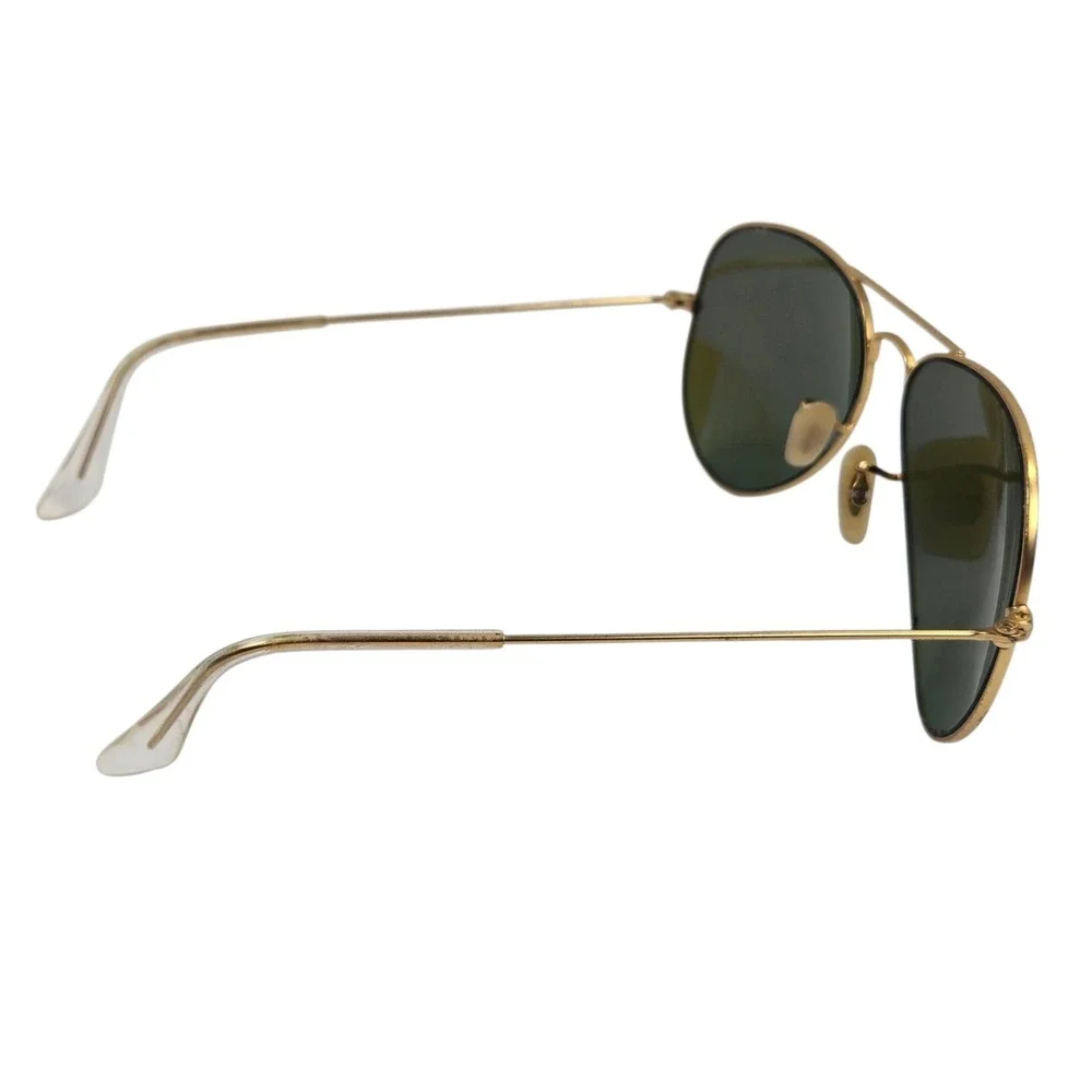 Ray-Ban Aviator RB3025 Blue Flash Polarized Lens w Gold Frame 58 mm Case & Cloth